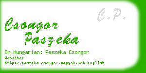 csongor paszeka business card